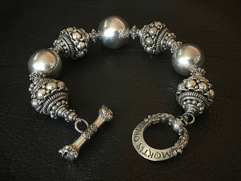 Sterling Silver Heart Beaded Bracelet – With Love Jewellery UK