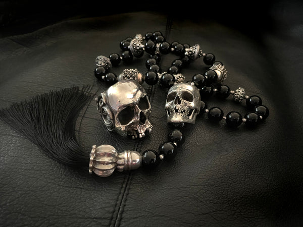 Skull Mala Chain Biker Chain Necklace