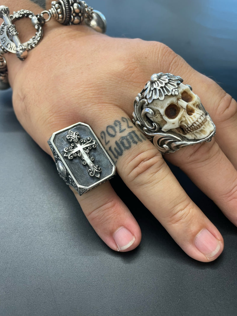Cross Skull Gothic Ring 
