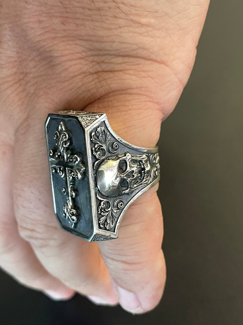 Cross Skull Gothic Ring 