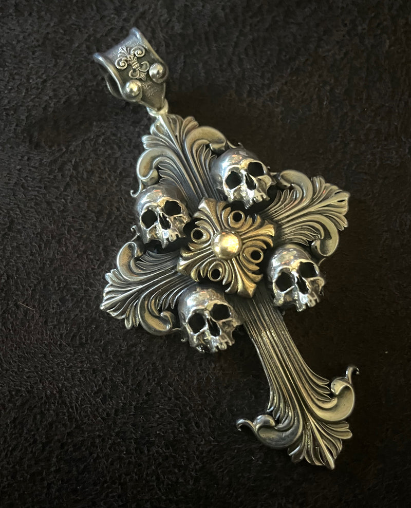 Skull Cross Pendant Necklace