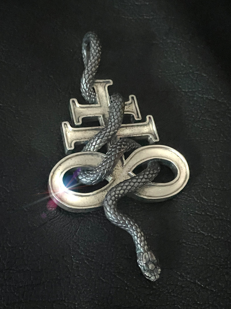 Leviathan Cross Snake Pendant
