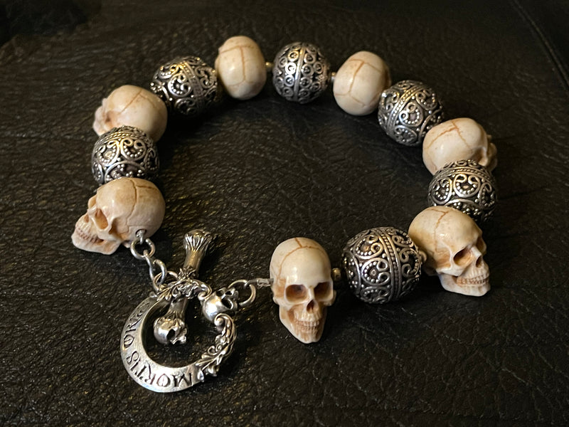 Mala Beads Skull Bracelet 