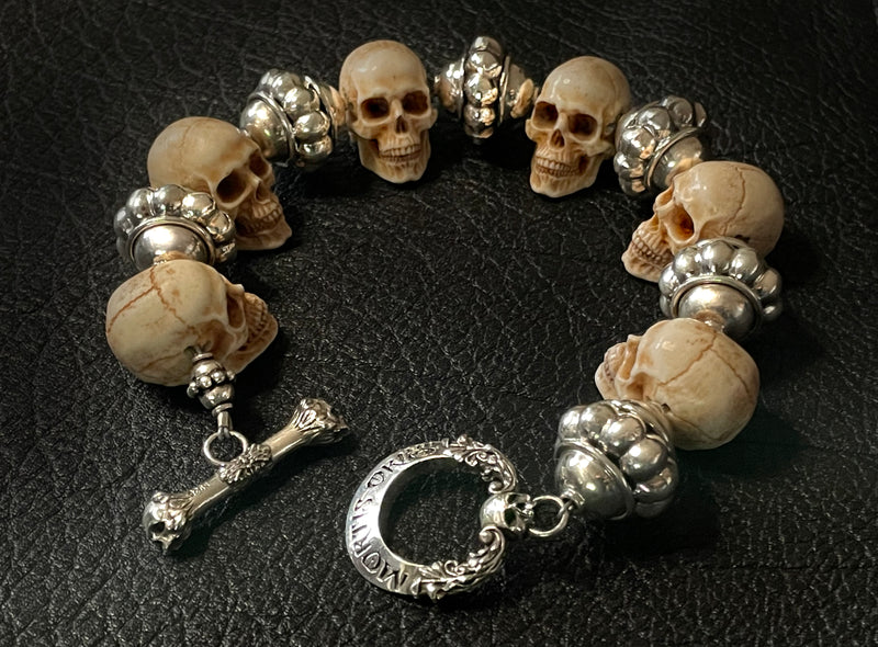 Gold Stainless Steel Skull Chain Bracelet | Classy Men Collection