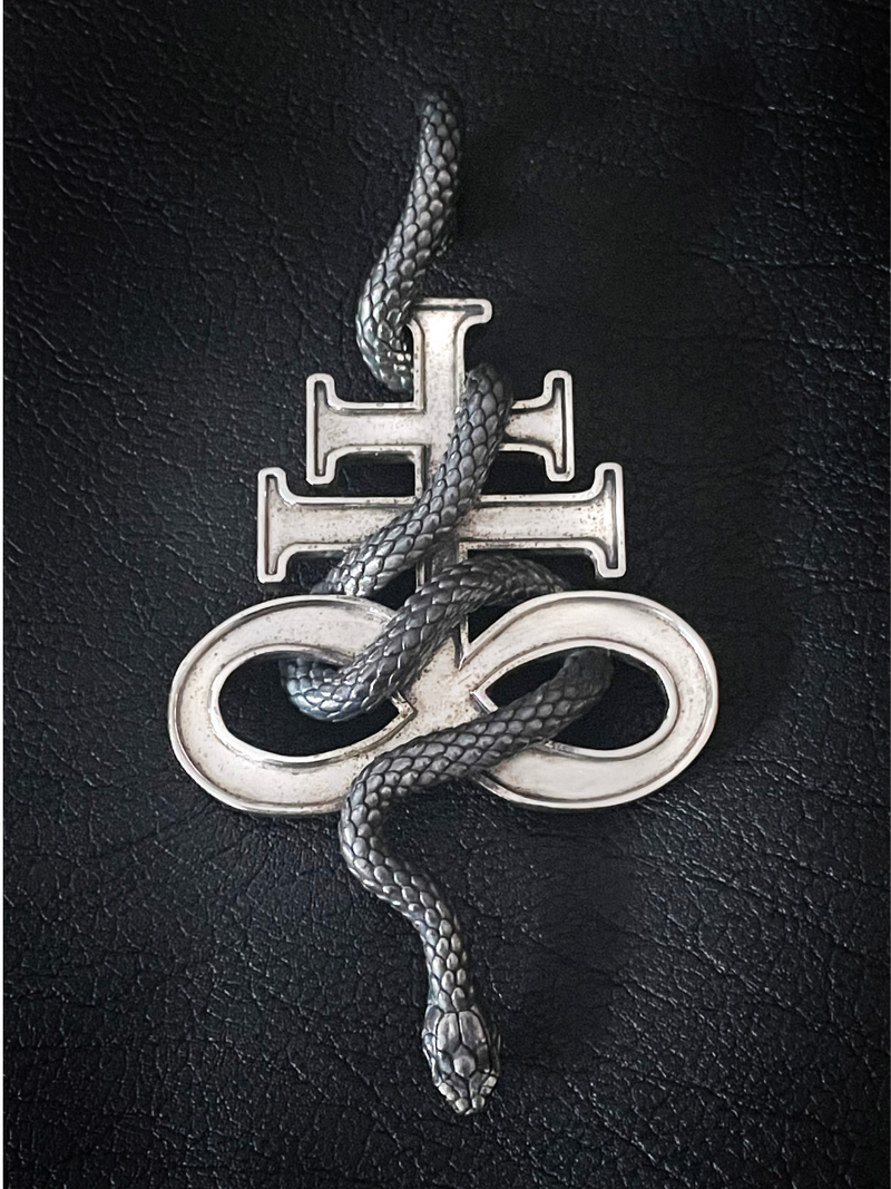 leviathan cross snake pendant